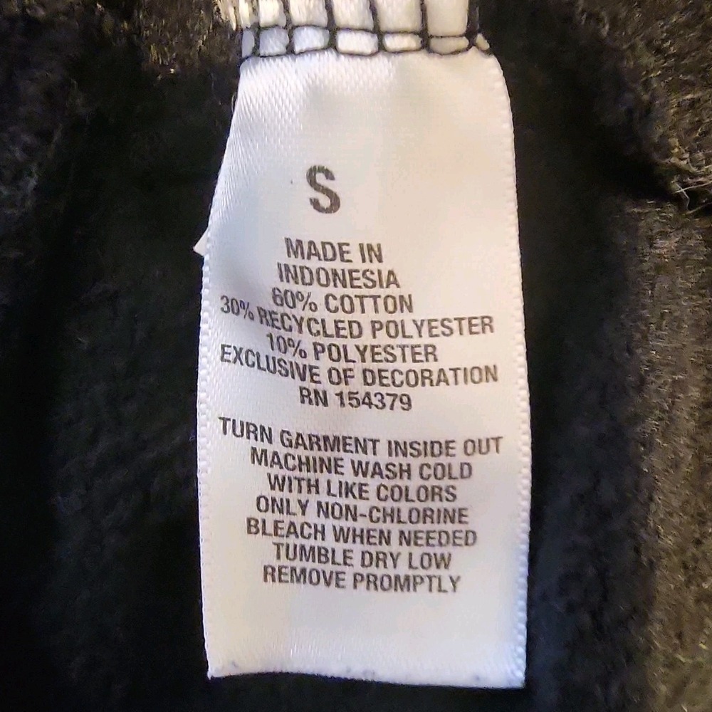 Aéropostale Black Men's Heritage Jogger Sweat Pants Size S White And Blue Logo - Picture 4 of 6